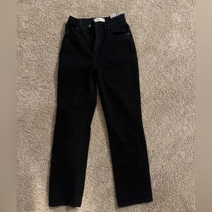 Abercrombie & Fitch High Rise Black Jeans, 00/24